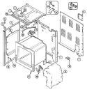 BODY Diagram and Parts List for CRE9590CCW  Maytag Range