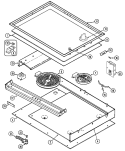 TOP ASSEMBLY Diagram and Parts List for CX8670RB  Maytag Cooktop