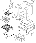 OVEN / BASE Diagram and Parts List for CRE7900ADE  Maytag Range
