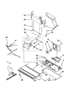 Unit Parts Diagram and Parts List for MFF2558VEB6  Maytag Refrigerator