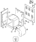 BODY Diagram and Parts List for CE6898VVV  Crosley Wall Oven