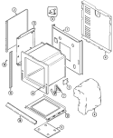 BODY Diagram and Parts List for X9875XVB  Maytag Wall Oven