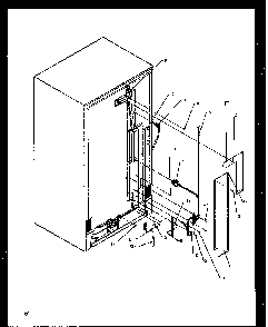 Back Unit Diagram and Parts List for SXI20NL-P1162903WL  Amana Refrigerator