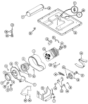 MOTOR DRIVE Diagram and Parts List for LDE9334ADE  Maytag Dryer