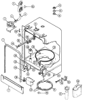 TUB Diagram and Parts List for DW700W  Jenn-Air Dishwasher
