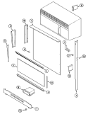 BODY (UPR) Diagram and Parts List for 7898VAV  Magic Chef Microwave Oven Combo