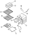 OVEN Diagram and Parts List for SVE47500W  Jenn-Air Range