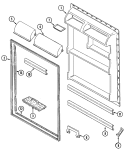 FRESH FOOD INNER DOOR Diagram and Parts List for GT19B6N3EV  Admiral Refrigerator