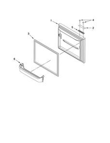 Freezer Door Parts Diagram and Parts List for MBB1953XEW0  Maytag Refrigerator