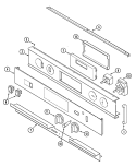 CONTROL PANEL Diagram and Parts List for WW27210W  Jenn-Air Wall Oven