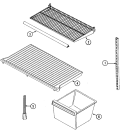 SHELVES & ACCESSORIES Diagram and Parts List for GT15A6XV  Admiral Refrigerator