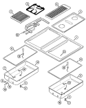 TOP ASSEMBLY Diagram and Parts List for CSG9900AAE  Maytag Cooktop