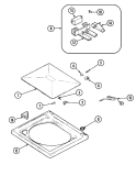 TOP Diagram and Parts List for LATH100ARW  Hoover Washer
