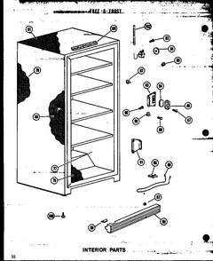 Section 1 Diagram and Parts List for UF16W P60336-12W Amana Freezer
