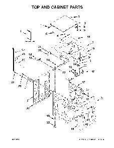 Top and cabinet parts Diagram and Parts List for MVWP576KW1  Maytag Washer