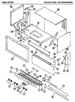 01 - CONTROL PANEL Diagram and Parts List for 970002  Maytag Range