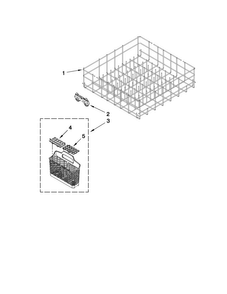 Lower Rack Parts Diagram and Parts List for ADB1400PYB1  Amana Dishwasher