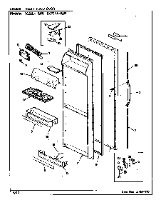 Fresh Food Door Diagram and Parts List for RC22LN-3AW CS32A Magic Chef Refrigerator