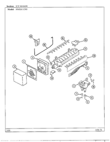 Ice Maker Diagram and Parts List for HMG611390  Admiral Refrigerator