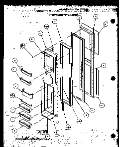 Freezer Door Diagram and Parts List for 36501W-P1121705WW  Amana Refrigerator