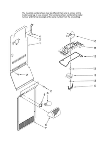 Air Flow Parts Diagram and Parts List for AC2224GEKS13  Amana Refrigerator