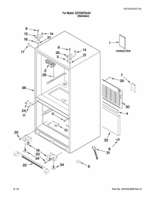 Cabinet Parts Diagram and Parts List for G37026FEAS4  Maytag Refrigerator