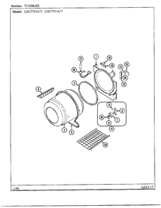 Tumbler Diagram and Parts List for 7751A77  Norge Dryer