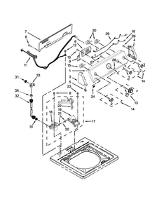 Console And Water Inlet Parts Diagram and Parts List for 3LMVWC400YW3  Maytag Washer