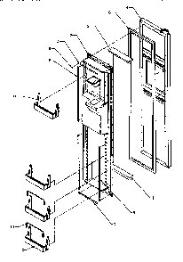 Freezer Door Diagram and Parts List for SPD25QA3W-P1181321WW  Amana Refrigerator