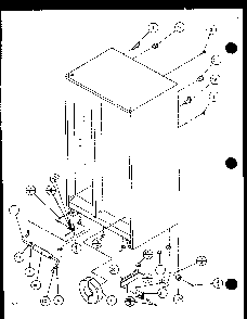 Drain And Rollers Diagram and Parts List for SZDE20KB-P1117602W  Amana Refrigerator