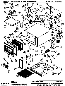 Replacement Parts Diagram and Parts List for 90 56500EVP Amana Microwave