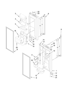 Part Location Diagram of 12978080SQ Whirlpool DOR-FIP Stainless Steel