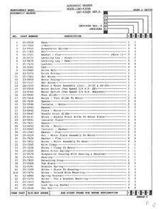 Base And Drive Page 2 Diagram and Parts List for 6368A REV A Norge Washer