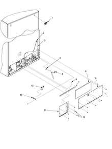 Cabinet Back Diagram and Parts List for SK525-2W-PSK525200W1  Maytag Refrigerator