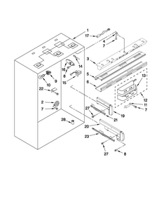 Refrigerator Liner Parts Diagram and Parts List for JB36SSFXLA00  Jenn-Air Refrigerator