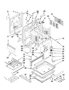 Chassis Parts Diagram and Parts List for JES8860CCS01  Jenn-Air Range