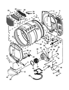 Bulkhead Parts Diagram and Parts List for 7MMGDX700BG0  Maytag Dryer