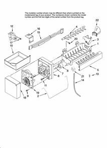 Icemaker Parts, Optional Parts (not Included) Diagram and Parts List for RY495111  Maytag Refrigerator