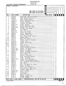 Freezer Compartment Page 2 Diagram and Parts List for 19903-0A  Admiral Refrigerator