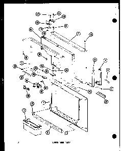 Upper Door Parts Diagram and Parts List for TC18C-C-P73500-16WC  Amana Refrigerator