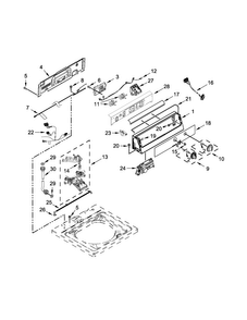Controls And Water Inlet Parts Diagram and Parts List for MVW18MNBWW0  Maytag Washer