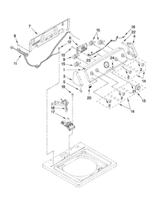 Console And Water Inlet Parts Diagram and Parts List for MVWC400XW4  Maytag Washer