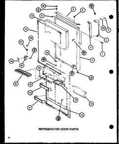 Refrigerator Door Parts 6 Diagram and Parts List for IC3H-P7621307W-TM  Amana Refrigerator