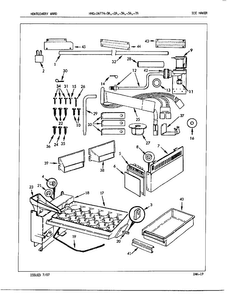 Ice Maker Diagram and Parts List for 24774A  Admiral Refrigerator