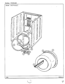 Tumbler Diagram and Parts List for 7433A  Norge Dryer