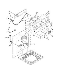 Console And Water Inlet Parts Diagram and Parts List for 4GMVWC400YW1  Maytag Washer