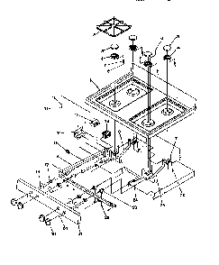 Main Top Diagram and Parts List for ARG7200W-P1143331NW  Amana Range