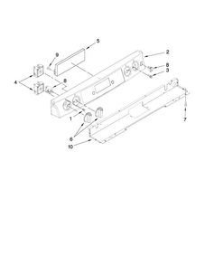 Control Panel Parts Diagram and Parts List for JES9860CAS02  Jenn-Air Range