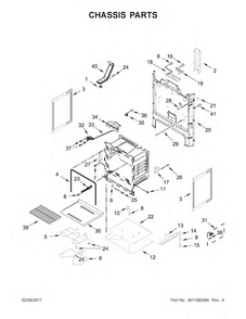 Chassis Parts Diagram and Parts List for MER6600FB0  Maytag Range