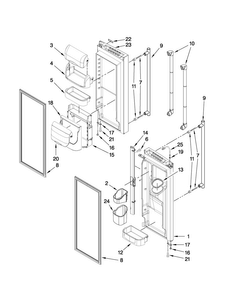 Refrigerator Door Parts Diagram and Parts List for JFI2089AES3  Jenn-Air Refrigerator